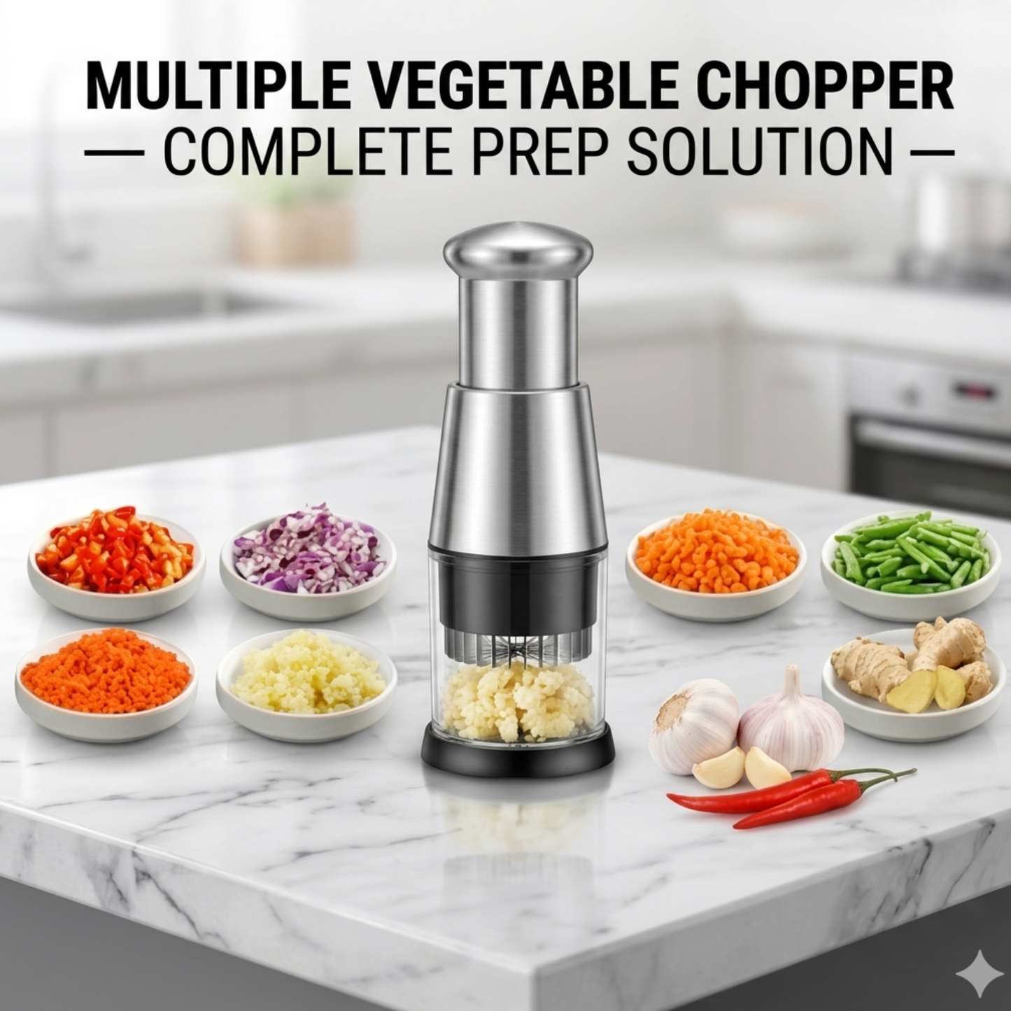 MultiChop Pro  Garlic Crusher & Vegetable Cutter
